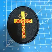 在飛比找蝦皮購物優惠-2209A21刺繡電繡臂章-JESUS SAVES 十字架-