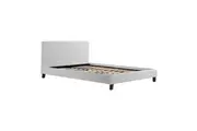 Double PU Leather Bed Frame White