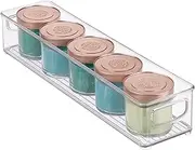 InterDesign Home Kitchen Organizer Bin for Pantry, Refrigerator, Freezer & Storage Cabinet 16" x 4" x 3", Clear