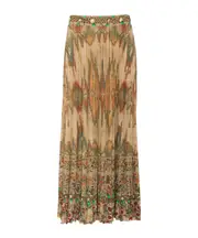 Pattern printed skirt S,L Green