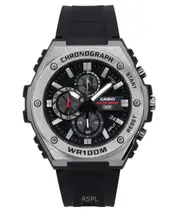 Casio Standard Analog Chronograph Resin Strap Black Dial Quartz MWA-300H-1AV 100M Men's Watch