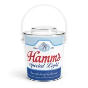 Vintage Hamm's Special Light Beer Ice Bucket with Tongs 3 QT Acrylic Ice Bucket