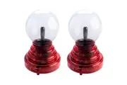 2PK MDI Plasma Ball Touch Lamp Home/Office Desk Night Light Decor 3in Red Base