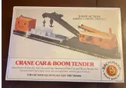 Bachmann 46115 HO Crane Car & Boom Tender Set