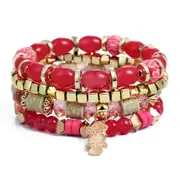 Multi-Layer Beaded Owl Bracelet - Various