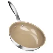 Duxtop Ceramic Non-stick Frying Pan Stainless Steel Induction Frying Pan 8-In...