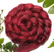 SANGRIA - Merino Bamboo Rayon Blend Combed Top Wool Roving Spinning Felting 4 oz