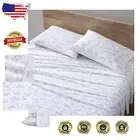 Deep Pocket King Sheet Set with Pillowcases - Oeko-Tex Certified Cotton Percale