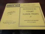 "WHITE-ACE"HISTORICAL STAMP PAGES REPUBLIC OF PALAU BLANK PAGES W/FREE SHP.