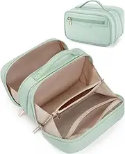 Large Makeup Bag with Compartments for Travel Toiletry Essentials Brushes Cloth Flat Lay Makeup Bag Up Bags for Women, C