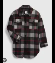 GAP Kids Plaid Flannel Jacket Shirt Shacket Medium Unisex 125 NWT
