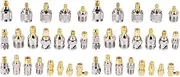2X SMA to SMA BNC N F UHF Type Connectors Kits RF Adapter 20 Type,SMA Female to F Male,SMA Female to F Female, 750049051