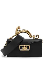 Lanvin Pencil Cat Nano Leather Top, Top Handle Bag, Bag, Black One Size