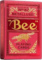 US Playing Cards Bee Red Metalluxe Playing Cards