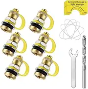 6Pcs Fuel Gas Can Vent Caps, Fuel Gas Tank Vent Caps Gas Can Replacement for Gas Fuel Water Can Jug to Allow Faster Flowing
