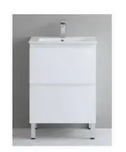 Riva | 750mm Gloss White PVC Vanity On Legs