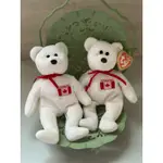 TY BEANIE BABIES 白色  22CM 8.5” TY熊 無吊牌