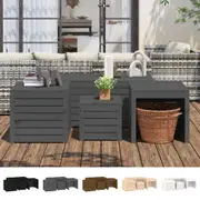Outdoor Storage Box Set of 4 Tool Box Storage Chest Solid Wood Pine vidaXL