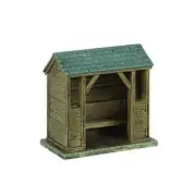 Bachmann 44-0539B Wooden Bus Stop (Brown) OO Gauge NEW