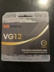 VG Series 12 Speed MTB Road Bike Chain - 1/2" x 11/128" Silver Sram and Shimano