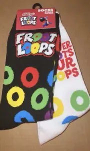 FROOT LOOPS MENS CREW Socks 2 Pack New