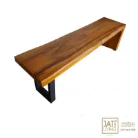 在飛比找momo購物網優惠-【吉迪市柚木家具】原木工業風長凳 SN016S5A2(板凳 