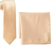 [Rael-Brook] Men's Satin Tie Pocket Square Set