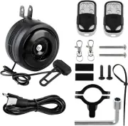 125Db Loud Bicycle Electric Horn USB Charging Bike Alarm Bells with 2 Remote...