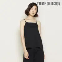 在飛比找Yahoo奇摩購物中心優惠-YVONNE 素面細肩帶上衣-黑M