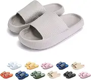 [Generic] Unisex Adults Cloud Slides for Women Men Quick Drying Non-Slip Cloud Soft Massage House Bath Slippers