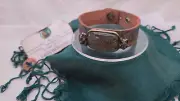Labradorite Hand-Dyed Leather Cuff