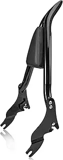 Kekykm 28" Tall Backrest Sissy Bar compatible with Harley Davidson Touring 2009-2025 Street Road Electra Glide Road King Ultra Limited, Detachable Rear Passenger Backrest Pad, Black