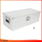 30" Truck Bed Aluminum Trailer Underbody Tool Box Tote Storage Silver Pickup RV