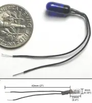 1 4mm AFX HO Slot Car INCANDESCENT light bulb Aurora BTO BLUE 12-24v