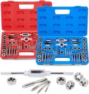 80Pc Tap and Die Set in SAE and Metric Sizes, Metric and Standard Tap Set and Di