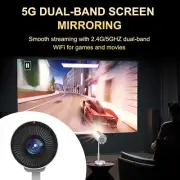 Portable Mini Projector W/Adjust Stand Bluetooth WIFI Projector Android 11.0