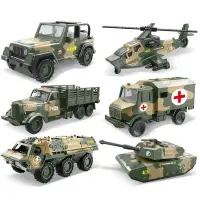 在飛比找蝦皮購物優惠-兒童玩具車合金回力坦克模型玩具車越野車救護車男孩汽車裝甲模型