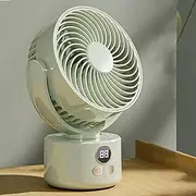Desk Fan Portable Rechargeable Small Fans for Bedroom,USB Oscillating Cooling Table Fan Long Time Work,Personal Electric Cold Air Portable Fan for Desk(Green)