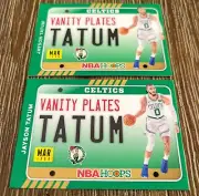 Jayson Tatum 2020-21 Panini NBA Hoops Vanity Plates Lot Of 2 CELTICS