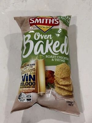 RARE Collectors Smiths Oven Baked Roast Chicken & Thyme Chips Snack 130g