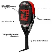 3011 Padel Racket Diamond Paddle Racket Dynamite Tennis Padel Racket 2023