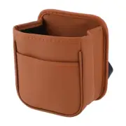 Car Trash Can Portable and Hanging Front Rear Seats Back Trash Bin Orange 1 Pcs