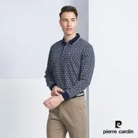 在飛比找momo購物網優惠-【pierre cardin 皮爾卡登】商務休閒 印花長袖P