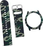 Veemoon 1 Set Strap Case Shell for Watch Silicone Watch Silicone Case Watch Replace Accessory Watch Protector Watch Strap Painted Accessories PC Material Protective Case