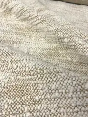 3 yds Yarn Collective Doré Chai Cream Wool/Cotton Blend Boucle Upholstery Fabric