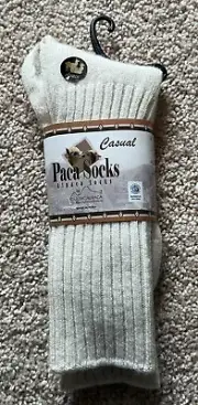 Alpaca Socks - Adult Medium Socks - Cream
