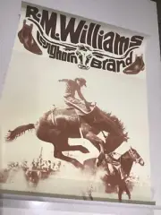RM WILLIAMS LONGHORN POSTER,BIG 590mm,BOOTS,SHIRTS RMW RODEO HORSE RACING BAGS,2