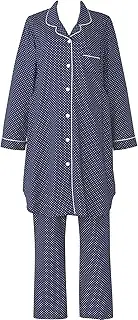 Wacoal MATERNITY(ワコールマタニティ) MFY116 Women's Pajama Set, for Both Pre and Postpartum Use, 100% Cotton, Open Front, Easy Nursing