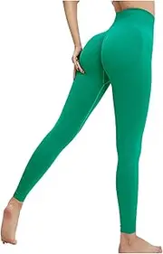 [Generic] Womens Yoga Pants Lightweight Running Sweatpants Sexy Trousers with Pockets, Mint Green, X-Large