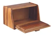 Davis & Waddell Wooden Bread Box for Kitchen Countertop Bread Bin Storage